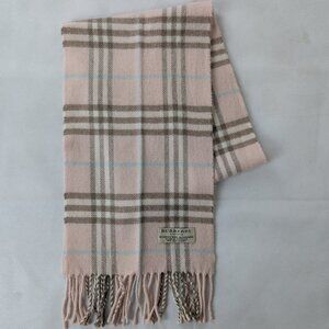 Burberry London Classic Nova Check 90% Merino Wool & 10% Cashmere Pink Scarf